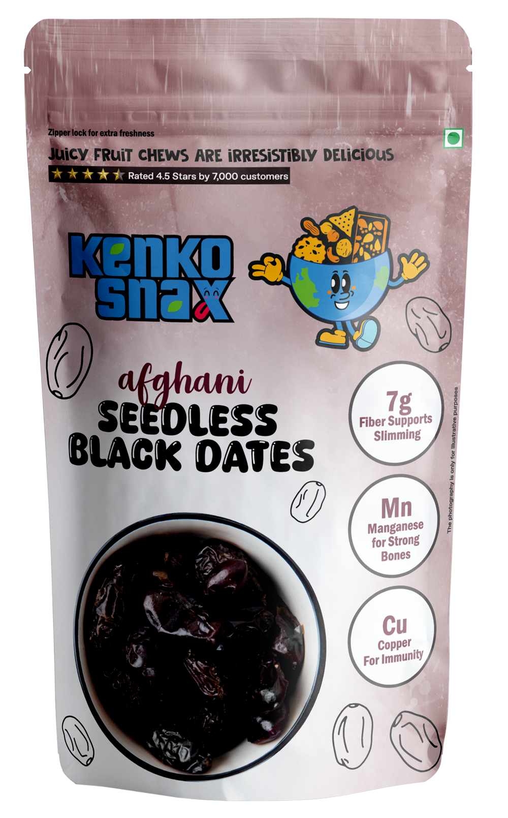 Afghani Seedless Black Dates