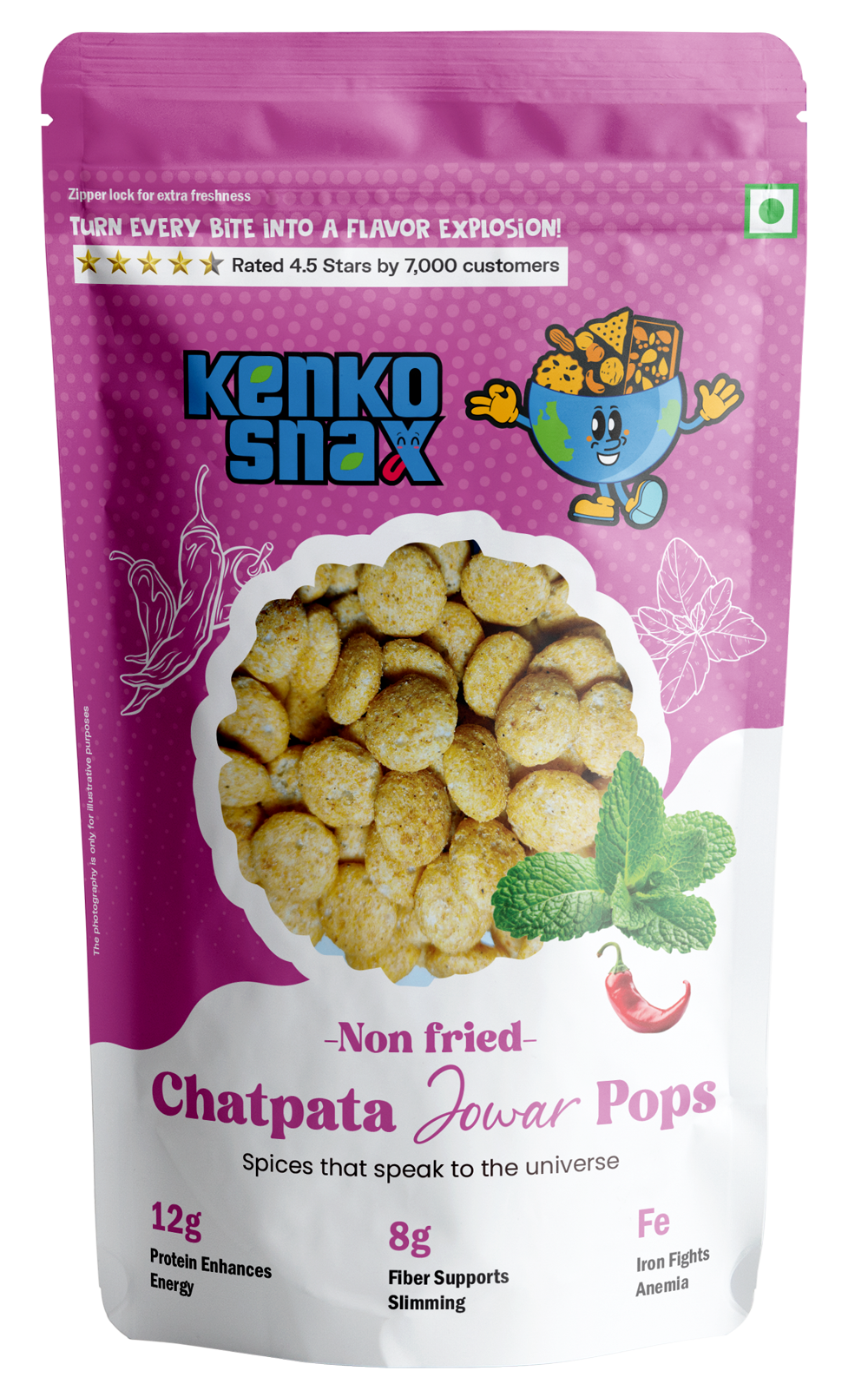 Non-Fried Chatpata Jowar Pops