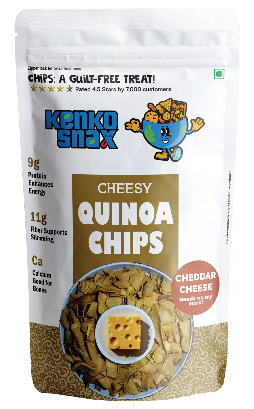 Cheesy Quinoa Chips
