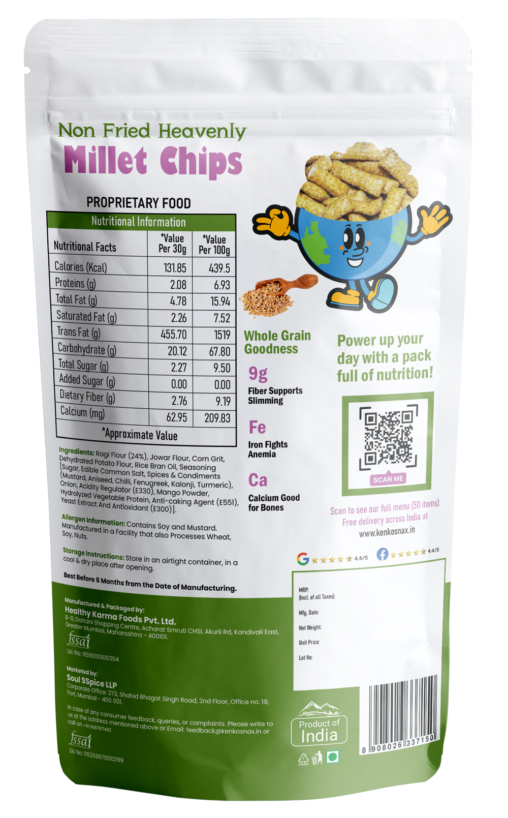 Non-Fried Heavenly Millet Chips
