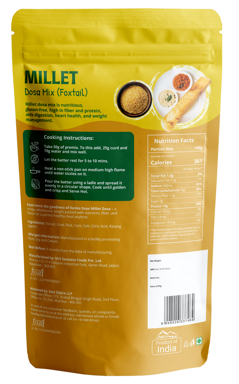 Millet Dosa Mix
