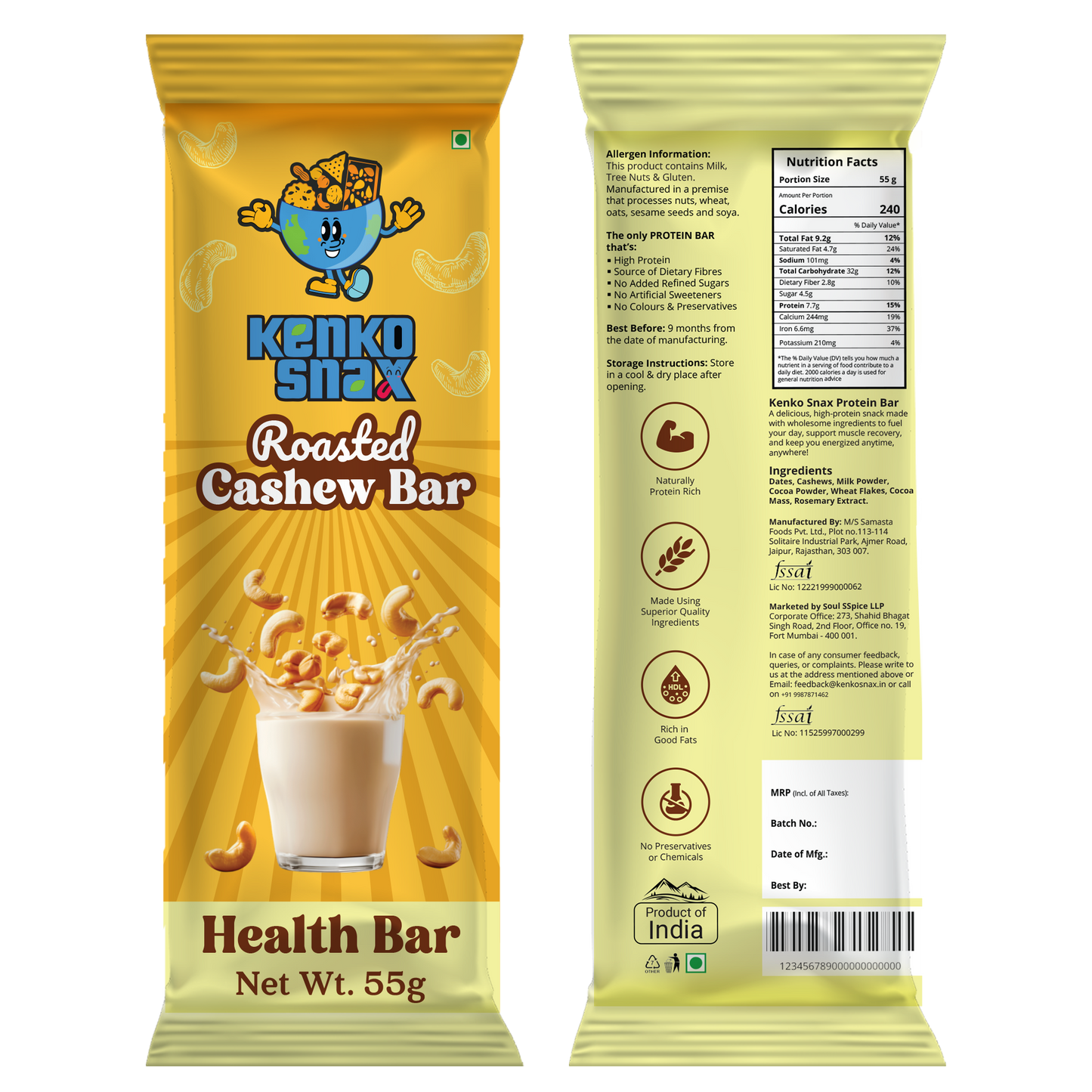 Roasted Cashew bar