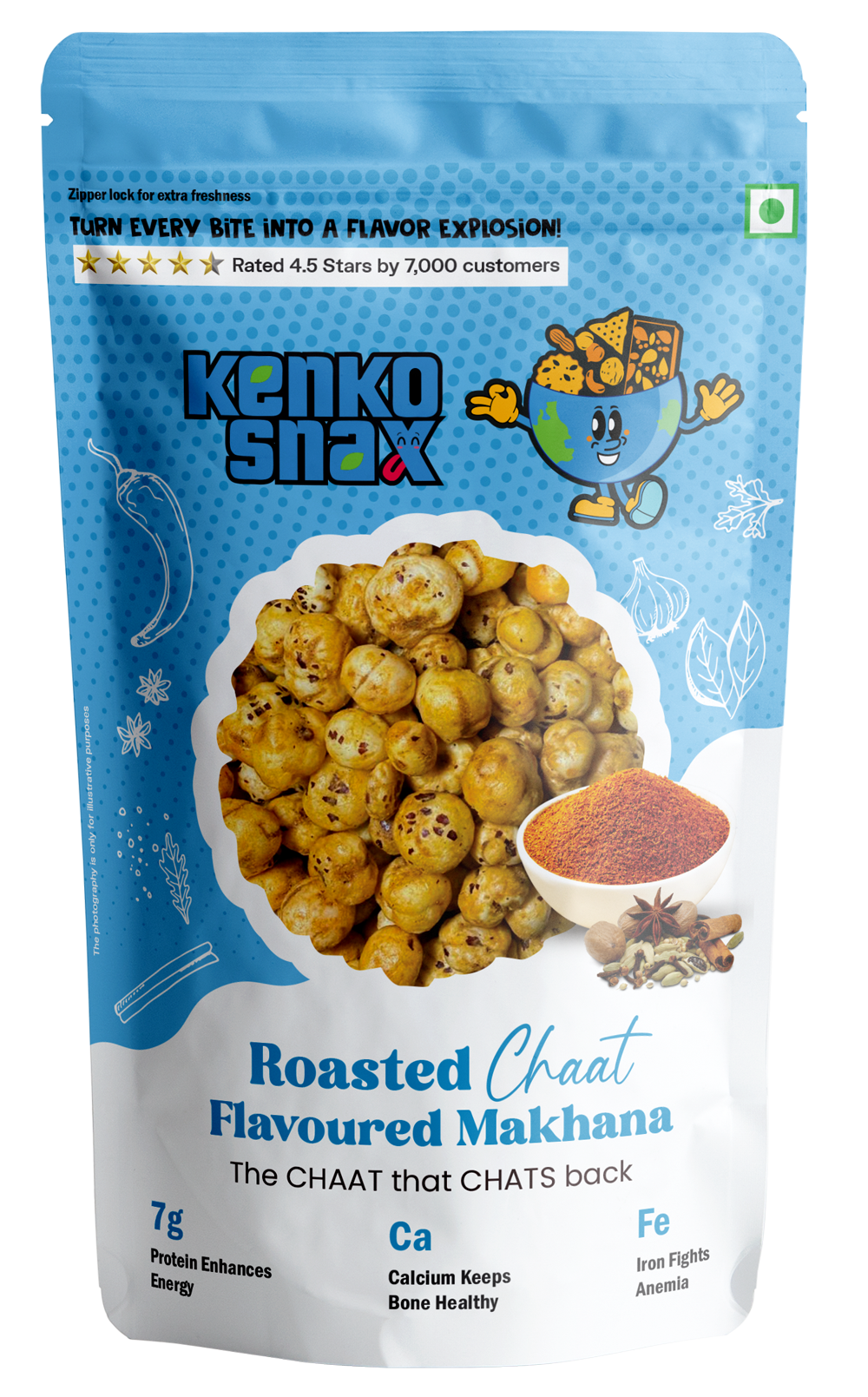 Roasted Makhana Chaat Flavoured