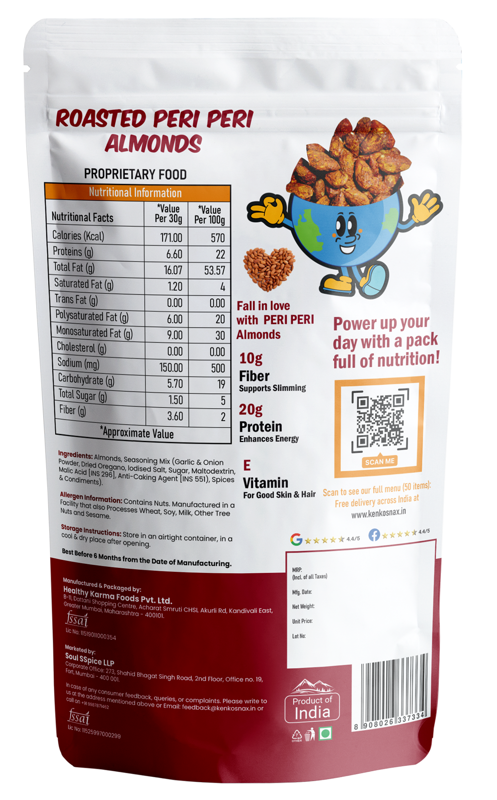 Roasted Peri Peri Almonds